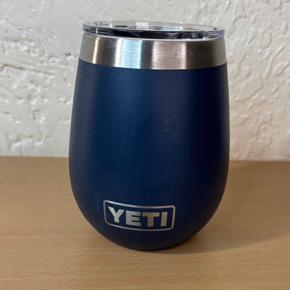 Authentic  YETI Navy Wine Tumbler 10oz